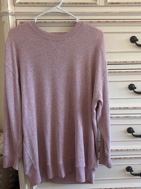 Adore me Women's Lightweight Crewneck Ribbed Sweater - Lavender Pink size M